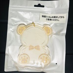 くま型 アクリルフレーム アクリルキーホルダー アクリルスタンド クマ 熊 DMM スクラッチ イエロー 黄色