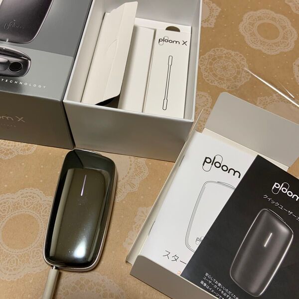 プルームX ploomX 加熱式タバコ本体 新品同様 試用のみ シルバー ploom プルーム 喫煙具
