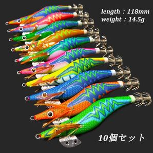 【ケース付き】3号エギ 10個セット ラトル内蔵 夜光 アオリイカ 餌木 エギング