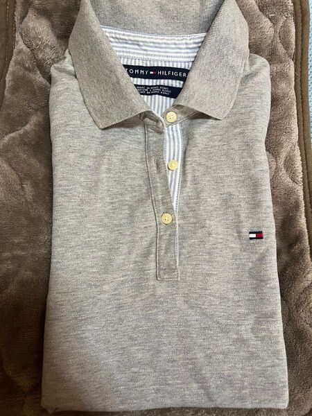 Tommy Hilfiger グレー ポロシャツ 半袖 Sトミーヒルフィガー
