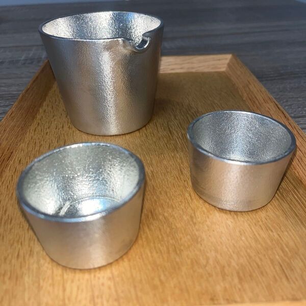 美品 錫器 能作 月の酒器 セット