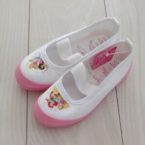 ディズニープリンセス 上履き スクールシューズ 18cm ピンク moonstar 日本製 試着のみ