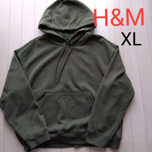〈H&M〉メンズ フードパーカー XLサイズ