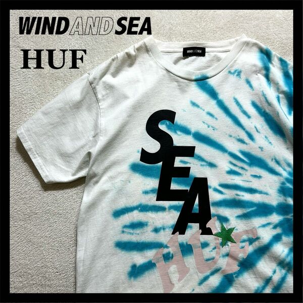 【WIND AND SEA×HUF】 半袖Tシャツ M オーバーサイズ カットソー