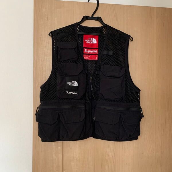 THE NORTH FACE supreme cargo vest ベスト ブラック 黒 S希少サイズ フィッシングベスト
