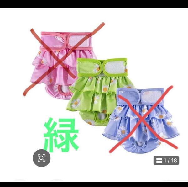 犬用おむつ 女の子用サニタリーパンツ フリル付きマナーベルト XL