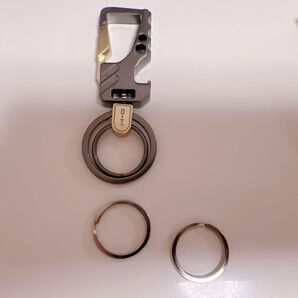 キーチェーンボトルオープナー グレー キーホルダー栓抜き