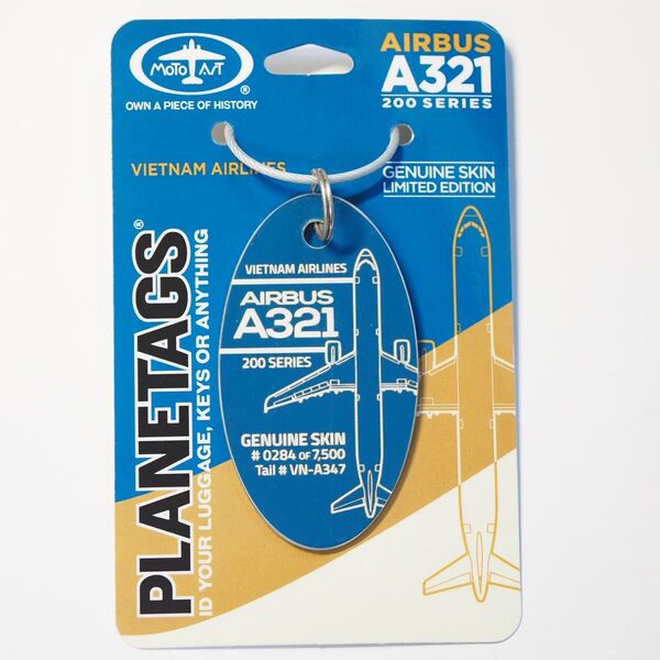 ベトナム航空 A321-200 VN-A347 単色 PLANETAGS/エアプレーンタグ/機体キーホルダー
