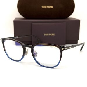 TOM FORD トムフォード PCメガネ FT5700-B ハバナ ブルー バイカラー アジアンフィット ブルーライトカット