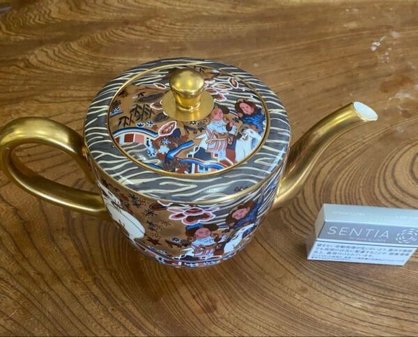 金彩 ティーポット 陶器製