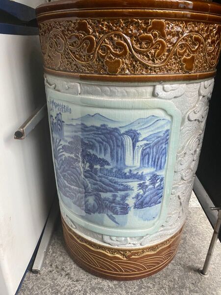 大型 傘立て 和風 花瓶 インテリア 陶器