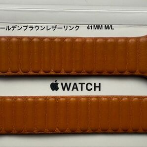 Apple Watch 純正バンド 41mm ゴールデンブラウンレザーリンク - M/L ML7L3FE/A