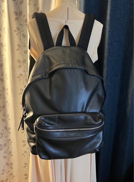 正規品 サンローランパリ リュックバッグ シティー ブラック YSL 黒 レザー