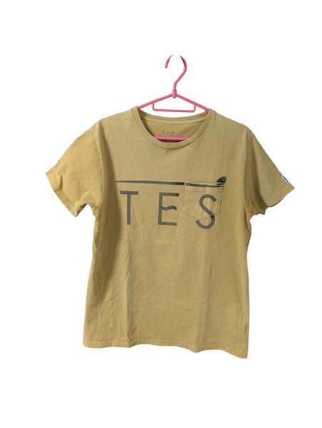 TES エンドレスサマー 半袖Tシャツ ポケT メンズ M イエロー系 ベージュ系 古着