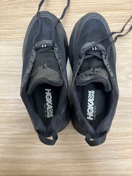 HOKA ONE ONE bondi ボンダイ ブラック 25cm厚底スニーカー 身長アップにも!