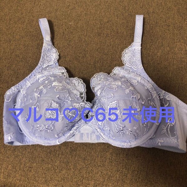 マルコ C65 3/4カップショート ブラジャー 補正下着 刺しゅう 花柄 レース パステルパープル 水色 ラベンダー