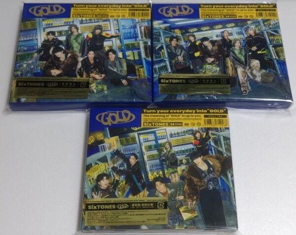 SixTONES CD GOLD 3形態セット CD+Blu-ray ストーンズ ブルーレイ アルバム