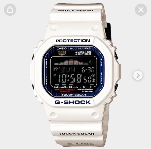 CASIO G-SHOCK 電波ソーラー 腕時計 ホワイト 白 電波時計 GWX-5600C