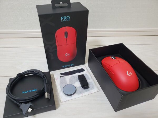 Logicool PRO X SUPERLIGHT G-PPD-003WL-RD ロジクール ワイヤレス ゲーミング マウス