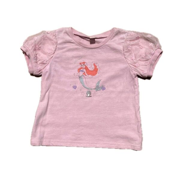 90-100cm アプレレクール ディズニープリンセス アリエル 半袖 トップス Tシャツ 女の子