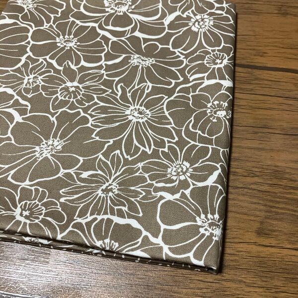 No.332 1m オックス プリント 生地 布 花 花柄 フラワー北欧 北欧風 手芸 オックス生地 FUWARI・染布