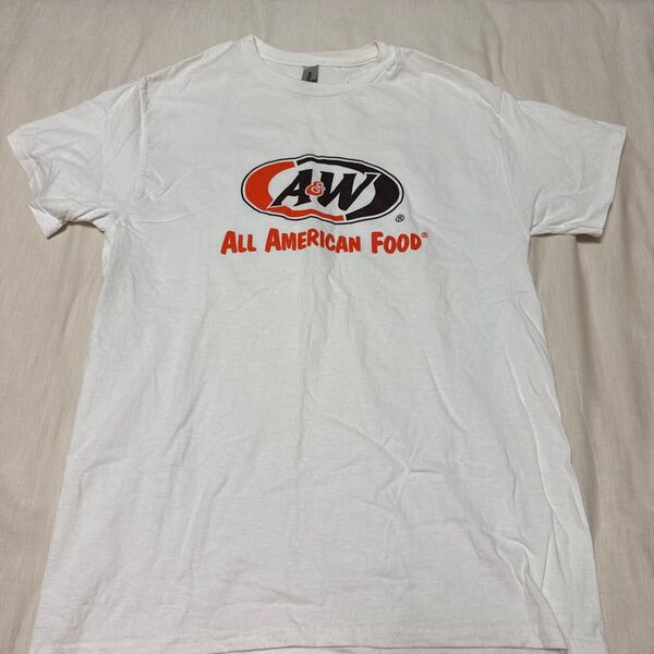 A&W ロゴTシャツ ホワイト Mサイズ 古着