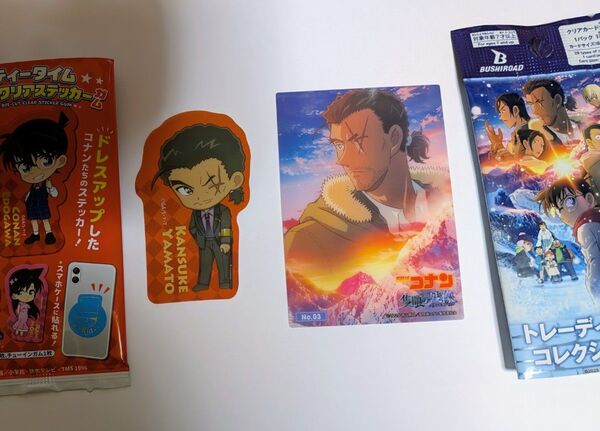 名探偵コナン 隻眼の残像 トレーディングカード コレクションクリア 大和敢助 パーティータイム ダイカットクリアステッカー