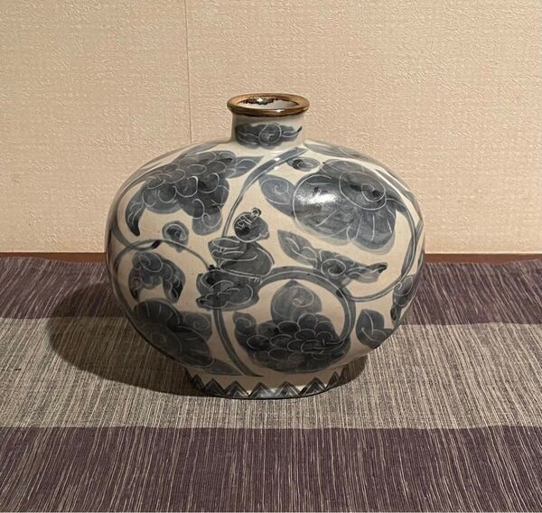 たち吉 青嵐 俵壺 花瓶 送料込