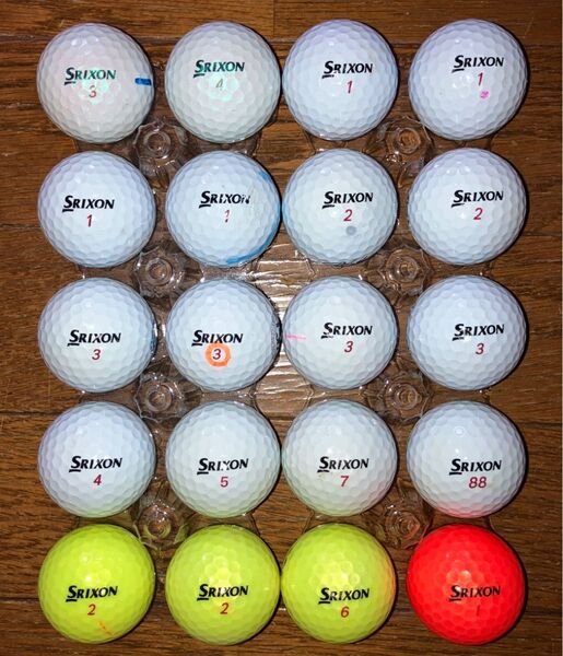 ロストボール SRIXON Z-STAR XV 20球 傷、汚れ、マーカー有ります。写真でご確認の上、ご検討ください。