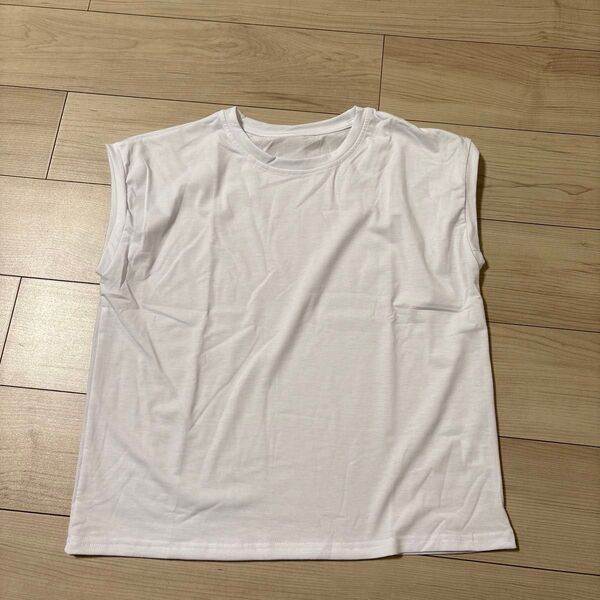フレンチスリーブTシャツ ホワイト トップス 白Tシャツ ゆったり 体型カバー 新品未使用