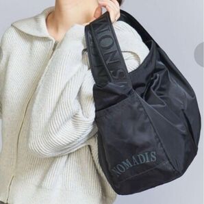 美品 NOMADIS/ノマディス BASQUE / ロゴトートバッグ ブラック