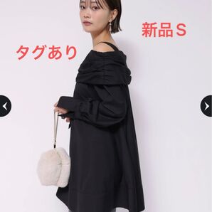 新品 アプワイザーリッシェ Apuweiser-riche オフショル チュニック ワンピース ブラック 黒