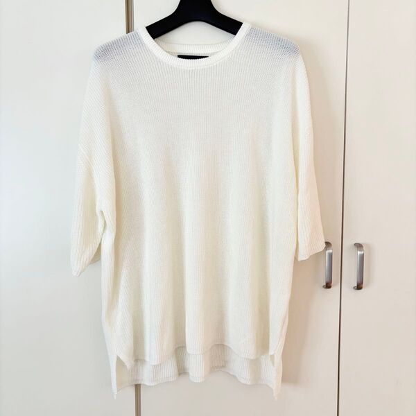 美品 Cathy's closet キャシーズ クローゼット メンズ サマーニット ホワイト 白