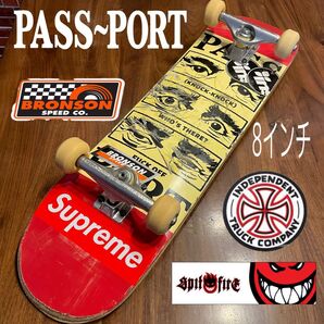パスポート スケートボード スケボー インディペンデント スピットファイア PASSPORT 8インチ ブロンソン 中古スケボー