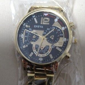 メンズ 腕時計 クォーツウォッチ ゴールド 新品 未使用