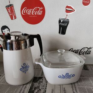 コーニングウェアのパーコレーター&キャセロール 2点セット