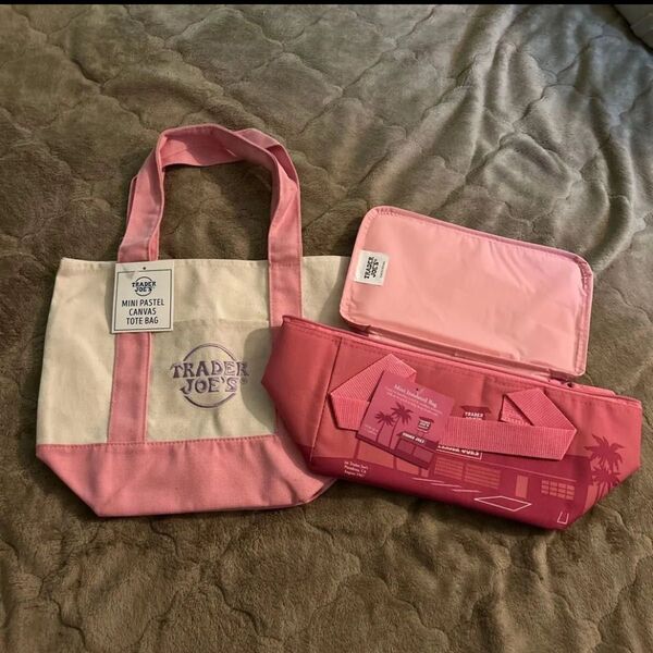Trader Joe'sトレーダージョーズ ミニ保冷バッグ クーラーバッグ キャンバストートバッグ限定品 未使用