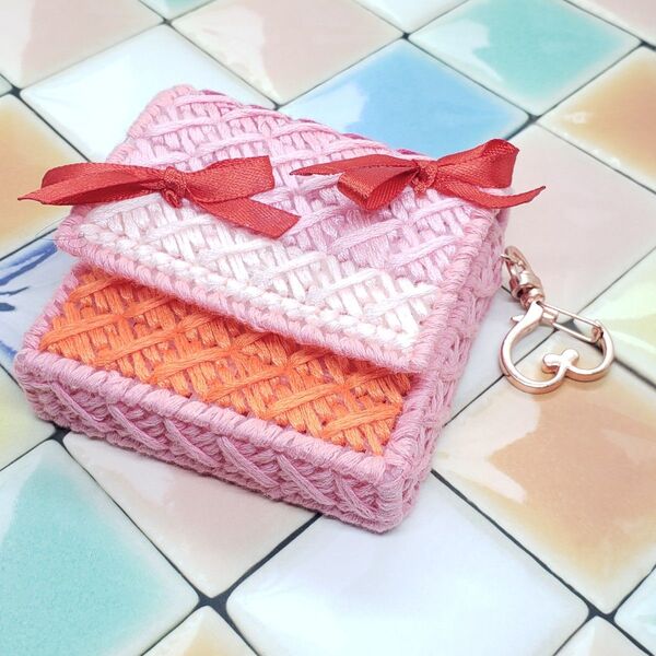ハンドメイド バッグ ポーチ ミニサイズ 小物入れ 小銭入れ 暖色系