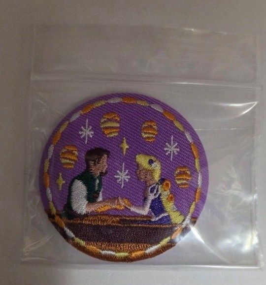 Disney Characters 刺繍 缶バッジ ディズニー キャラクターズ ラプンツェル