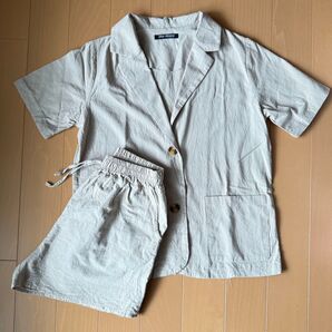 セットアップ ベージュ 半袖半パン 未使用に近い SPAW PREMIUM タグなし