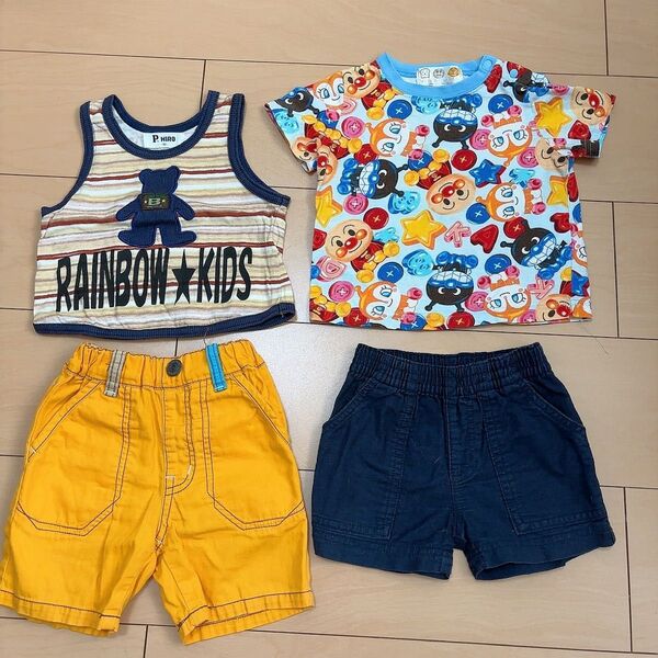 80サイズ Tシャツ 短パン まとめ売り 男の子 アンパンマン P.hiro