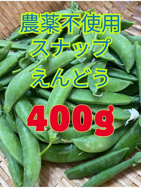 農薬不使用 スナップえんどう 400g