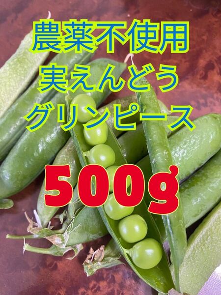 農薬不使用 実えんどう グリンピース 500g