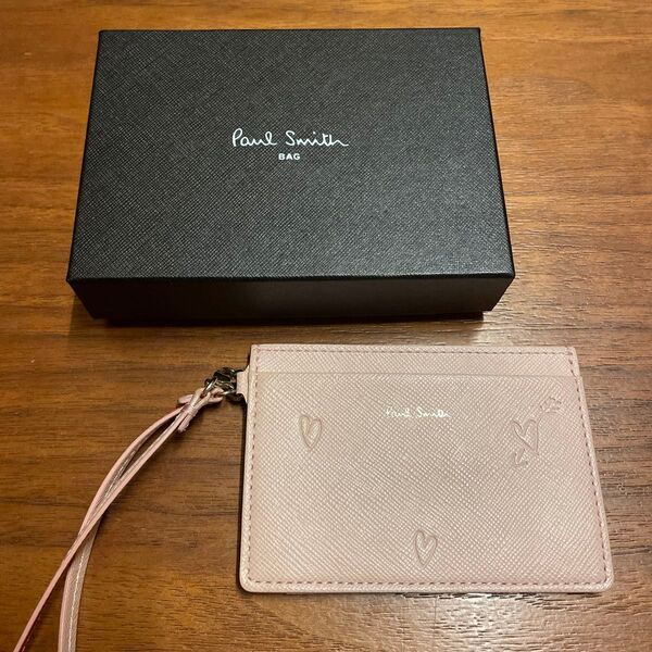 Paul Smith パスケース ピンク ハート柄