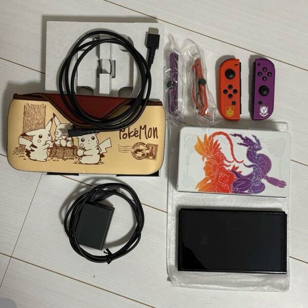 Nintendo Switch 有機EL スカーレットバイオレットエディション 収納ケース(ポケモン)セット
