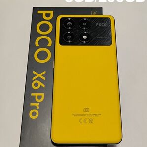 中古美品 xiaomi POCO X6 pro 5Gスマホ 8GB / 256GB イエロー グローバル版 おまけ付 シャオミ