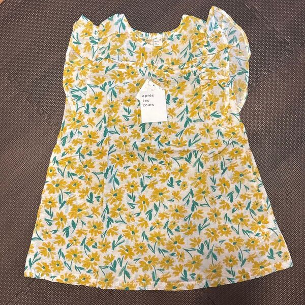 アプレレクール ワンピース 袖なし ノースリーブ フリル 花柄 夏用 90cm タグ付き