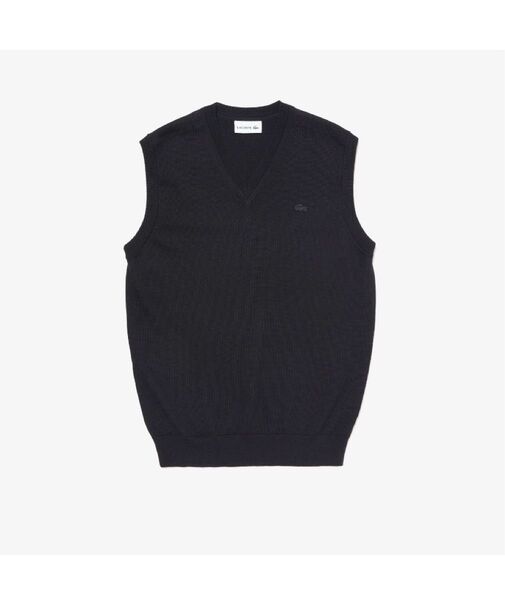 LACOSTE ラコステ ウォッシャブルウール クールマックス Vネックベスト ベスト 春夏