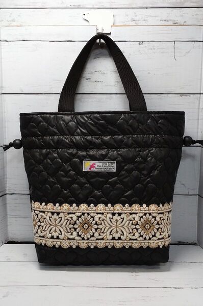 インド刺繍リボン トートバッグ