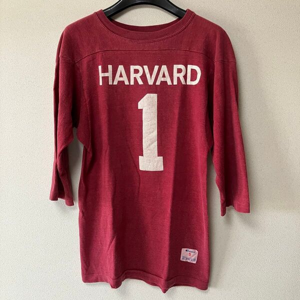 Champion チャンピオンフットボールTシャツ 80sトリコタグ カレッジ HARVARD